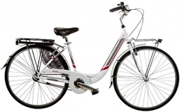Cicli Puzone Biciclette da città Bici Misura 26 X 175 Donna City Bike Venere 1V Art. VEN26X175SCL (Bianco Rosso)