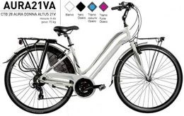 Cicli Puzone Biciclette da città Bici Misura 28 Donna City Bike Alluminio Altus 21V Aura Art. AURA21VA