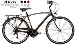 Cicli Puzone Biciclette da città Bici Misura 28 Uomo City Bike Alluminio DEORE 27V ZEFIRO Art. ZFR27V (52 CM)