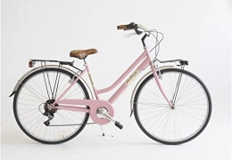 BC CASCIOLI Biciclette da città Bicicletta BC CASCIOLI.IT Via Veneto Lady Acciaio Size 46 -The Original- Made in Italy (Rosa Diva)