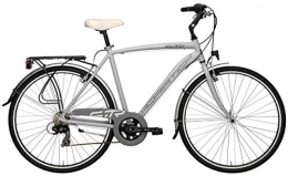 Cicli Adriatica Bici Bicicletta Cicli Adriatica Sity 3 da uomo, telaio in alluminio, ruota da 28", cambio Shimano a 18 velocità, due colori disponibili (Grigio, 55)