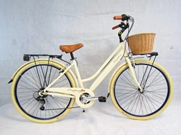 Daytona Bici bicicletta da donna bici 28'' city bike in alluminio beige vintage retro' cesto in vimini Daytona