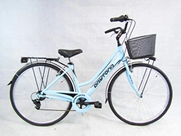 Daytona Bici bicicletta donna bici da passeggio 28 city bike trekking telaio in alluminio (azzurro)