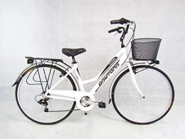 Daytona Bici bicicletta donna bici da passeggio 28 city bike trekking telaio in alluminio (bianco)