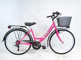 Daytona Bici bicicletta donna bici da passeggio city bike 26'' cambio 6 velocita' Daytona (rosa)