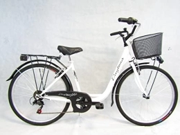 Daytona Bici bicicletta donna bici da passeggio city bike 26 cambio 6 velocita' telaio basso (bianco)