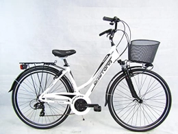 Daytona Bici bicicletta donna bici trekking city bike 28 alluminio 21v forcella ammortizzata Daytona (bianco)