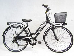 Daytona Bici bicicletta donna bici trekking city bike 28 alluminio forcella ammortizzata Daytona (nero)