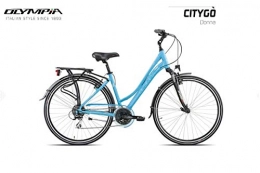 Cicli Puzone Bici Cicli Puzone Olympia CITYGO' 24V Donna ACERA 24V Gamma 2019 (Azzurro, 45 CM - M)