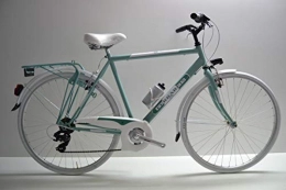 Cicli Ferrareis Bici City Bike Trekking Passeggio Stradale 28 Uomo Verde e Bianco Grigio 6v