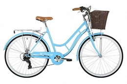 Classic Biciclette da città Classic Heritage - Bicicletta tradizionale da donna, ruota da 26’’, 7 marce, telaio bianco da 19’’