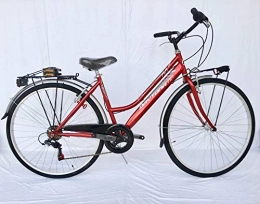 Daytona Bici Daytona Bici 28 Trekking Donna Rossa Shimano 6V. (Cestino in Regalo)