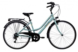 Discovery 28 Trek Acciaio Donna, Bici Trekking Manhattan 28'' Cambio Shimano 6 velocità Colore verdino K500