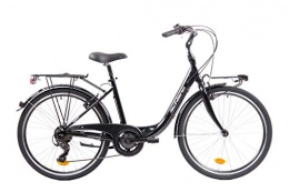 F.lli Schiano Bici F.lli Schiano Elegance, Bici MONOTUBO Donna, Nero-Bianco, 26