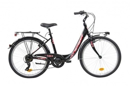 F.lli Schiano Bici F.lli Schiano Elegance, Bici MONOTUBO Women's, Nero-Rosso, 26''