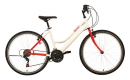 F.lli Schiano Bici F.lli Schiano Mountain Thunder Lady Bicicletta da Donna, Bianco / Rosso Opaco, 26"