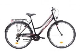 F.lli Schiano Bici F.lli Schiano Voyager, Bici Trekking Donna, Nero-Rossa, 28