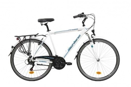 F.lli Schiano Bici F.lli Schiano Voyager, Bici Trekking Uomo, Bianco-Blu, 28''