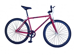 Helliot Bikes Biciclette da città Helliot Bikes Fixie Tribeca H24, Bicicletta Singola velocità Unisex Adulto, Rosso, Standard