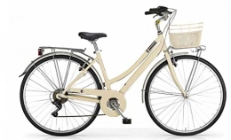 MBM Bici MBM Central, Bicicletta da Trekking Donna, Beige (Crema A07), 28"