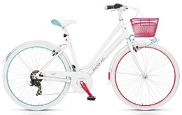 MBM Bici MBM Colors, Bicicletta Minimale Donna, Bianco A28, Taglia Unica