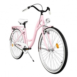 Milord Bikes Biciclette da città Milord Bikes MILORD. 2018 Comfort di bicicletta con schienale Traeger, Holland, Signora ruota di bicicletta, 1 velocità, Rosa, 28 pollici