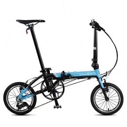 Mountain Bike Biciclette da città Mountain Bike Bicicletta Bicicletta Pieghevole Bici da Strada Mini Bike Bicicletta a velocità variabile 14 Pollici Portata 85 kg (Color : Blue, Size : 119 * 60 * 91cm)