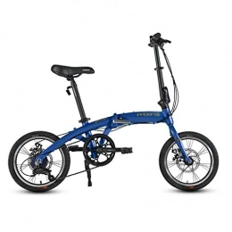 Mountain Bike Biciclette da città Mountain Bike Bicicletta Bicicletta Pieghevole velocit di Assorbimento degli Urti City Car Portatile Uomini e Donne Adulti Bicicletta Mini Bici 7 File (Color : Blue, Size : 133 * 60 * 102cm)