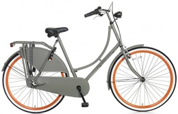 Unbekannt Bici POPAL 28 Omafiets OM28 S3 - Bicicletta olandese da donna, 3 marce, Donna, grigio-arancione, 28 inches