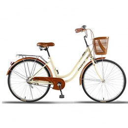 SNAWEN Bici SNAWEN City Comfort Bici con Cesto, Signore Stile Olandese, 1 velocità, 26 Pollici velocità Singola Bicicletta in Acciaio in Acciaio al Carbonio Ad Alta velocità per Donna
