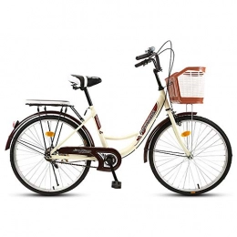 SNAWEN Bici SNAWEN Premium City Bike in 26 Pollici di Comfort in Bicicletta con Cestino E Supporto per La Schiena, in Bicicletta Olandese, Signore Bike, City Bike, Retro, Annata
