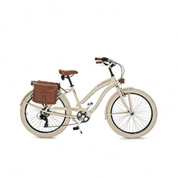 Via Veneto Biciclette da città Via Veneto Bicicletta Bici Citybike CTB Donna Vintage American Cruiser Retro Alluminio (Beige)