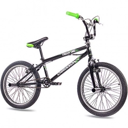 CHRISSON Bici Bicicletta BMX, 20", Chrisson Trixer One, con rotore a 360 gradi e 4 pegs, di colore nero