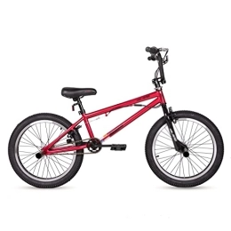  Bici Bicycles for Adults Bike Freestyle Steel Bicycle Bike Double Caliper Brake Show Bike Stunt Acrobatic Bike (Color : Red)