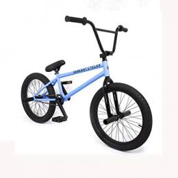 GASLIKE Bici GASLIKE Ruote da 20 Pollici BMX Bike Freestyle per Ciclisti di Livello principiante e avanzato, Telaio in Acciaio al Carbonio con Sedile del Freno Rimovibile, Blu Chiaro