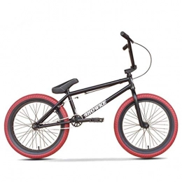 SWORDlimit BMX SWORDlimit Bicicletta BMX Freestyle da 20 Pollici, Telaio ad Alte Prestazioni Ammortizzante-8 Chiave a manovella a 3 sezioni pignone in Acciaio a 25 Denti - Rapporto di Trasmissione da 25 a 9, A