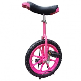 aedouqhr Bici aedouqhr Monociclo 16 Pollici Monociclo per Bambine, età 3 / 4 / 5 / 6 Anni Principianti, Rosa Piccolo con Pneumatici Antiscivolo, Altezza 110-150 cm