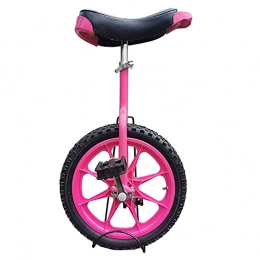 aedouqhr Bici aedouqhr Monociclo 7 / 6 / 5 / 4 Anni Bambini Monociclo Rosa, Principianti Ragazze Altezza 3, 6-4, 9 Piedi, 16" Piccolo con Sella Comoda, Miglior Regalo per Bambini