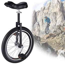 aedouqhr Bici aedouqhr Monociclo Nero 20 / 18 / 16 Pollici Monociclo per Principianti per Divertimento Fitness, Adulti Bambini Adolescenti Regolabile Equilibrio in Bicicletta, con Cerchio in Lega (Size : 20inch)