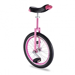 AHAI YU Monocicli AHAI YU Poggiatesta Rosa Monociclo per Ragazze di 12 Anni / Bambini / principiante, Bike a Rotella da 16 Pollici con Telaio in Acciaio Pesante, Migliore Regalo di Natale