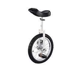 BBI Nuovo 16"18" 20"24" Monociclo Ciclismo Scooter Circo Bici Gioventù Adulto Bilancia Esercizio Singolo Ruota Bicicletta in Alluminio (Color : White, Size : 16inch)