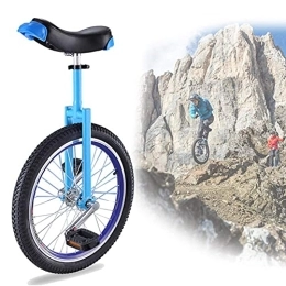  Bici Bici Regolabile 16" 18" 20" Monociclo per Allenatore di Ruote, Uso Dell'Equilibrio del Ciclo di Pneumatici Antiscivolo per Principianti Bambini Esercizio per Adulti Divertimento Fitness, Blu (Colore