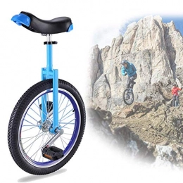 DFKDGL Bici DFKDGL - Bicicletta regolabile da 16", 18", 50, 8 cm, con ruote e monociclo antiscivolo, ideale per principianti, bambini, adulti, fitness, colore: blu