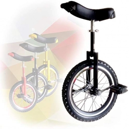 GAOYUY Bici GAOYUY Monociclo, Altezza Regolabile con Ruota Cromata Forte E Robusto 16 / 18 / 20 / 24 Pollici for Adulti, Bambini (Color : Black, Size : 18 Inches)