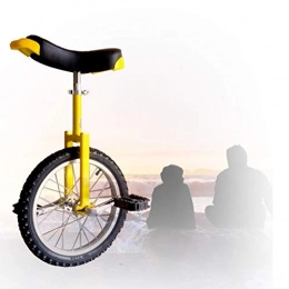 GAOYUY Bici GAOYUY Monociclo con Ruote da 16 / 18 / 20 / 24 Pollici, Struttura Stabile Monociclo Freestyle Unisex per Bambini Principianti Adulti Esercizio Fun Bike Cycle Fitness (Color : Yellow, Size : 20 inch)