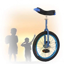 GAOYUY Bici GAOYUY Monociclo da 16 / 18 / 20 / 24 Pollici, per Principianti Bambini Adulti Esercizio Fun Bike Cycle Fitness Robusto Telaio in Acciaio Adatto per Altezza 1, 15-1, 75 M (Color : Blue, Size : 18 inch)