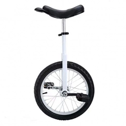 GAOYUY Bici GAOYUY Monociclo, Monociclo con Ruota da 16 / 18 / 20 Pollici Unisex Robusto Telaio in Acciaio al Manganese for Principianti / Professionisti / Bambini / Adulti (Color : White, Size : 20 Inches)