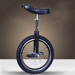 GAOYUY Bici GAOYUY Monociclo, Monociclo Freestyle for Principianti Unisex 16 / 18 / 20 / Pollici Telaio in Acciaio Stabile E Durevole for Principianti / Bambini (Color : Black, Size : 16 Inches)