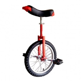 GAOYUY Bici GAOYUY Monociclo, Pneumatico Antiscivolo Monociclo con Ruote da 16 / 18 / 20 / 24 Pollici for Bambini Principianti Adulti Esercizio Fun Bike Cycle Fitness (Color : Red, Size : 16 Inches)