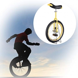 GAOYUY Bici GAOYUY Monociclo Unisex, Monociclo Freestyle da 16 / 18 / 20 / 24 Pollici Pneumatico Antiscivolo Regolabile Balance Cycling Use for Adulti, Bambini (Color : Yellow, Size : 18 Inches)